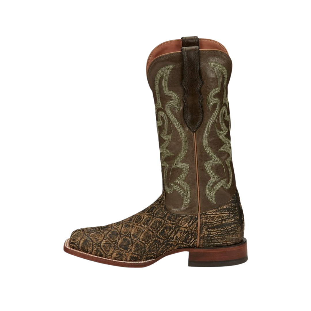 Justin Men's Boomer Crocodile Antique Saddle Boots