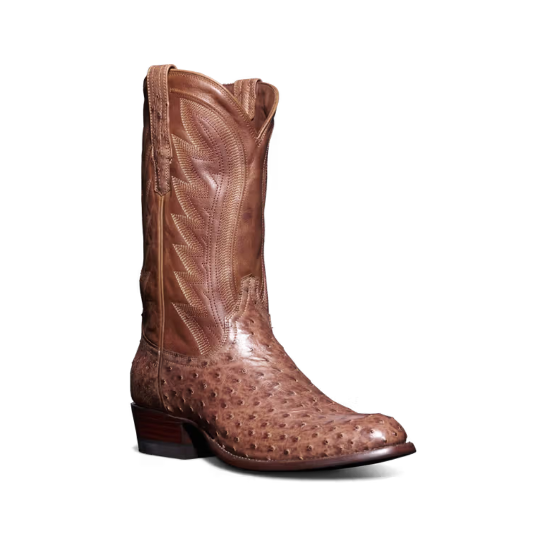 Tecovas Men's Wyatt Russet Ostrich Boots