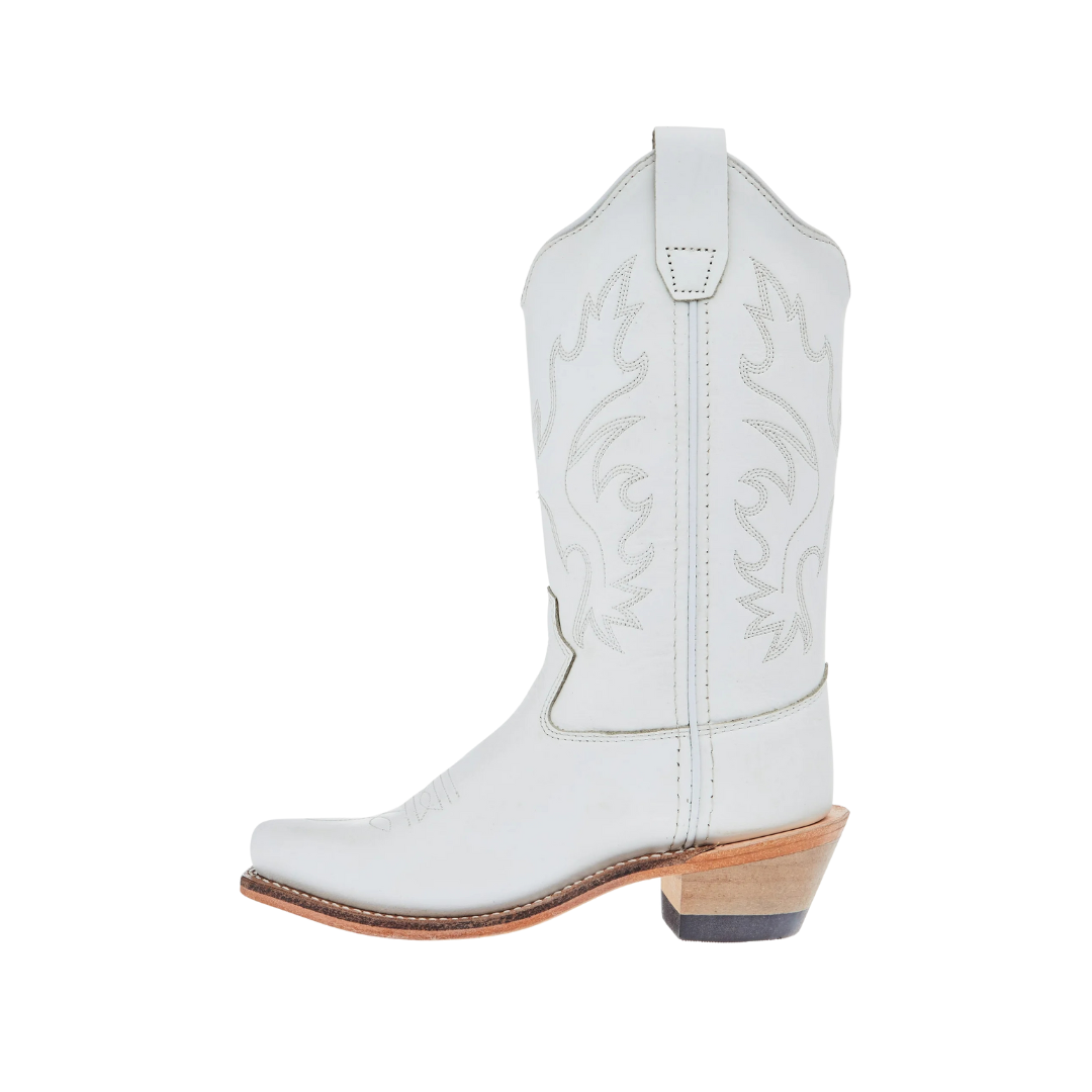 Old West Youth Girl's Fashion White Boots