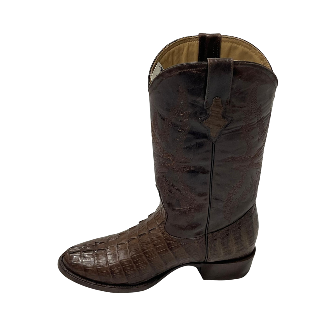 Pecos Bill Men's Caiman Round Toe Brown Boots