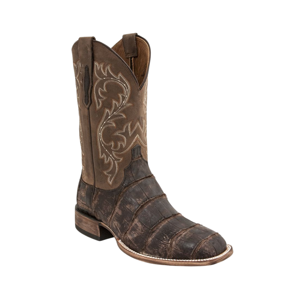 Lucchese Men’s Malcolm Giant Gator Chocolate Brown Boots