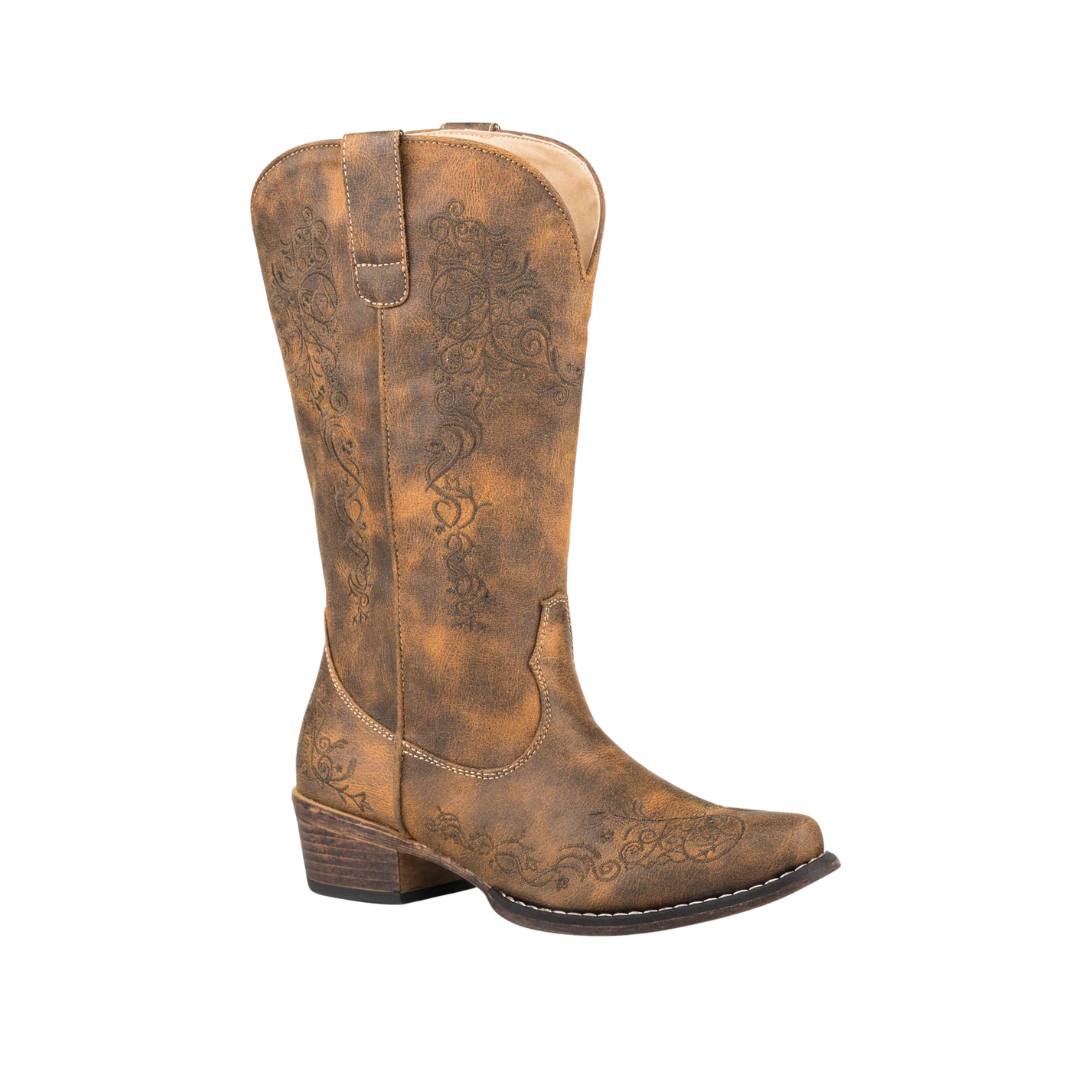 Roper Women's Brown Faux Leather Boots
