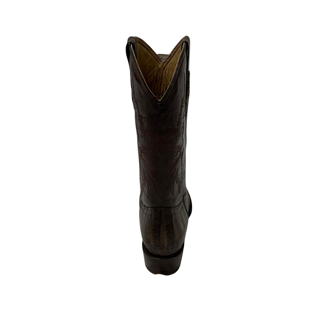 Pecos Bill Men's Caiman Round Toe Brown Boots
