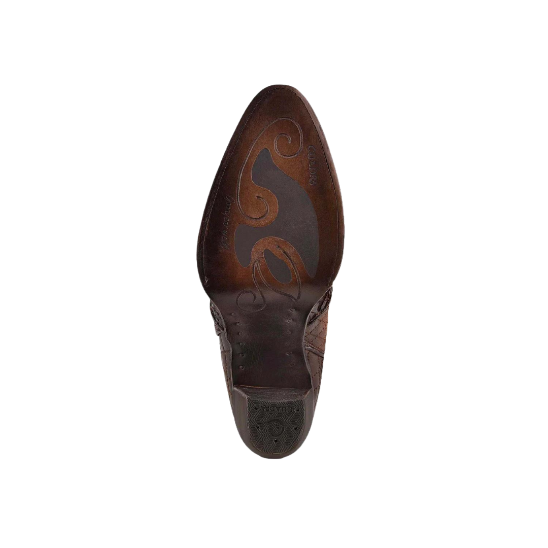 Cuadra Women's Python Brown Laser Engraved Boot