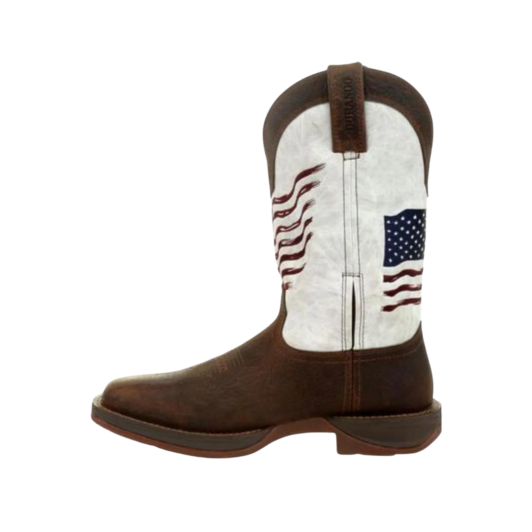 Rocky Boot Rebel Durango Men's Distressed Flag Embroidery Boot