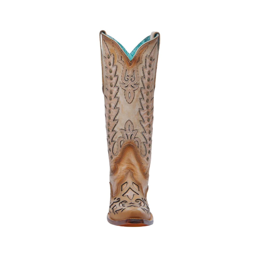Corral Women's Embroidery Overlay Cowboy Sand Boots