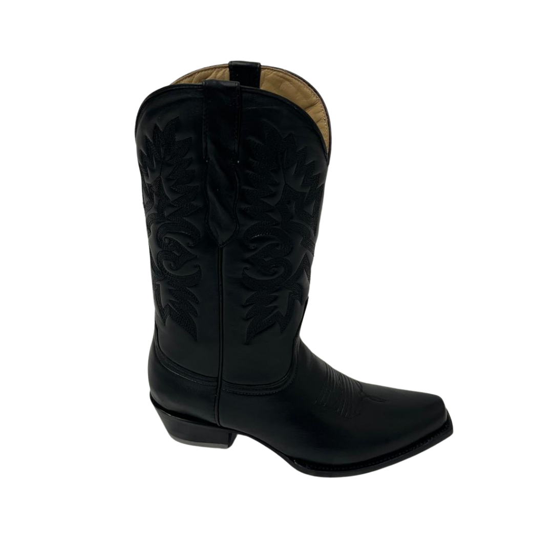 Pecos Bill Women's Snip Toe Western Black Boots