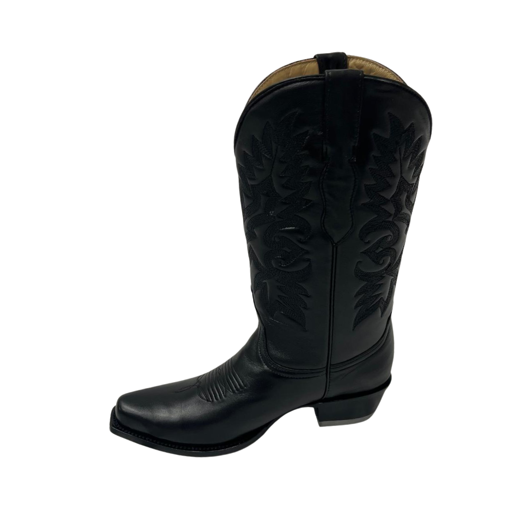 Pecos Bill Women's Snip Toe Western Black Boots