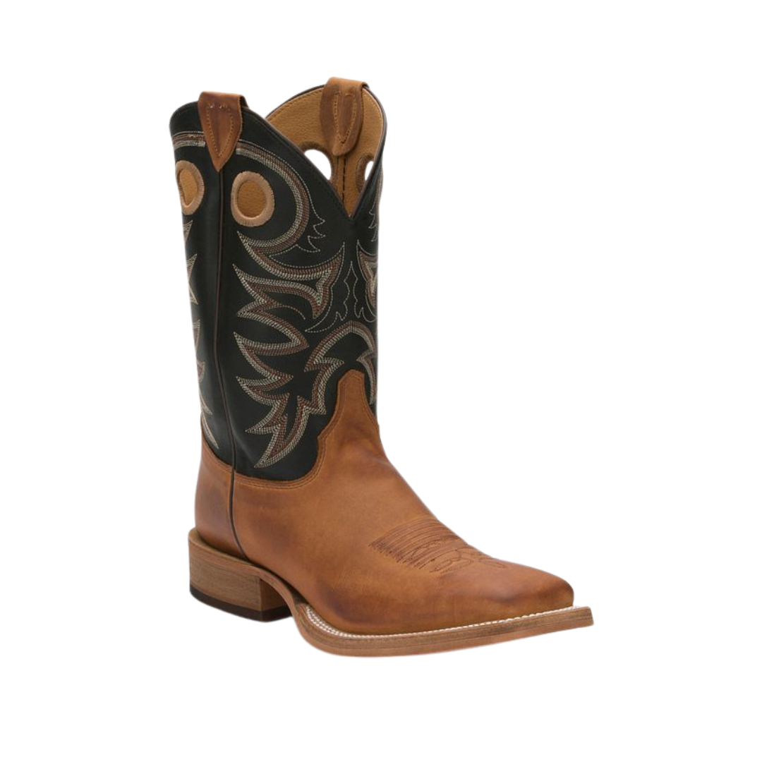 Justin Men's Tobacco Cowhide Bent Rail Brown Boots