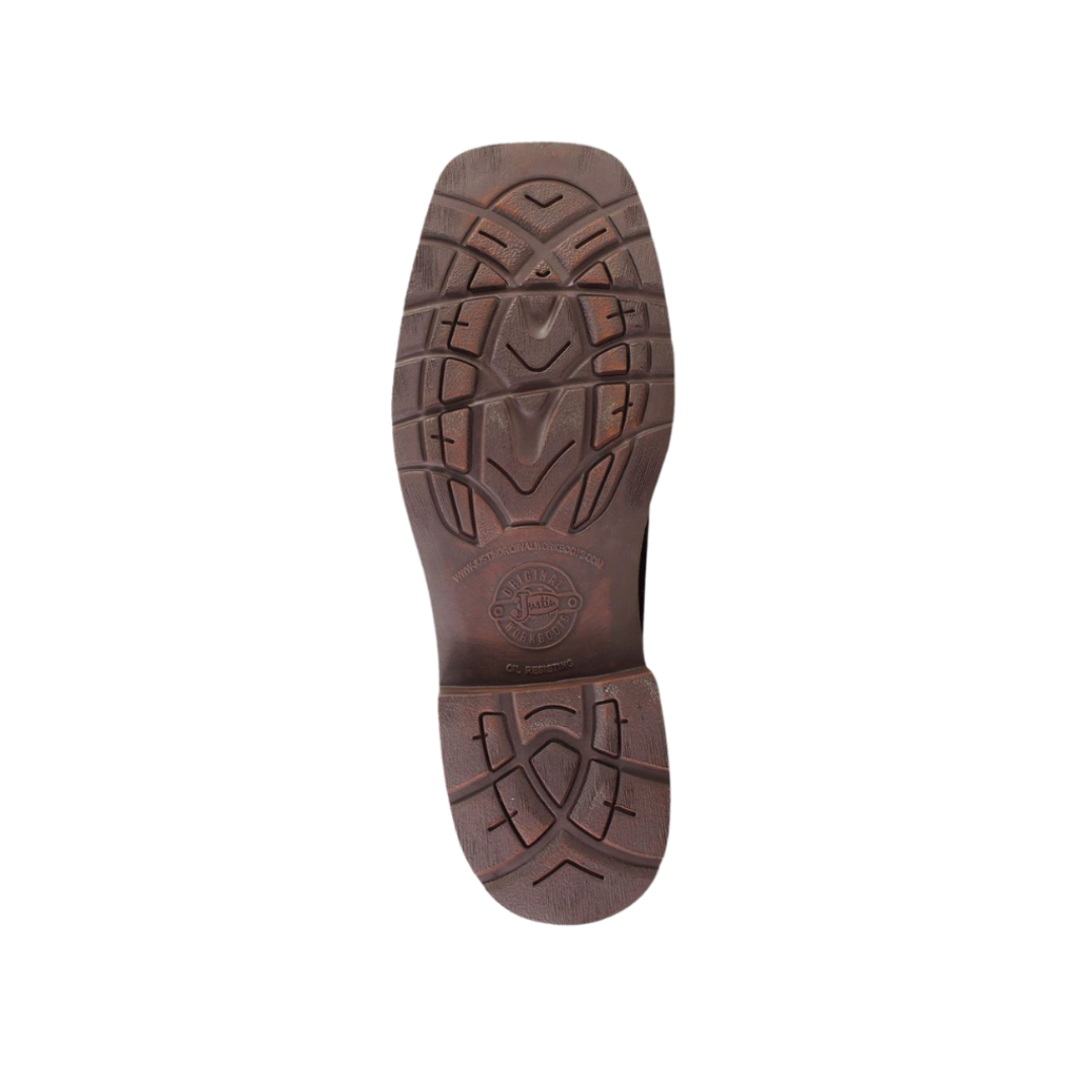 Justin Men's Steel Work Dark Brown Boots