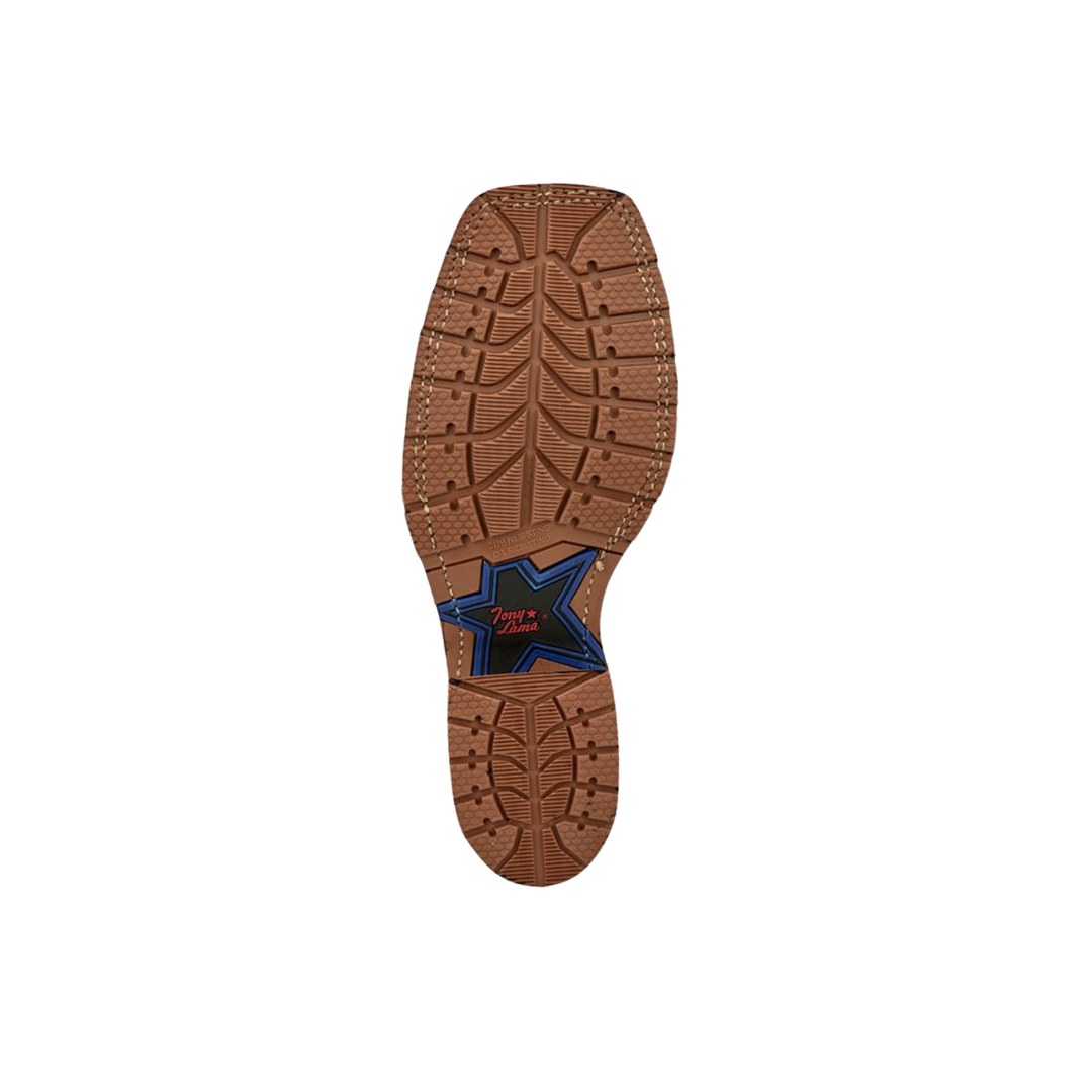 Tony Lama Men's Galan Elephant Print Brown Boots