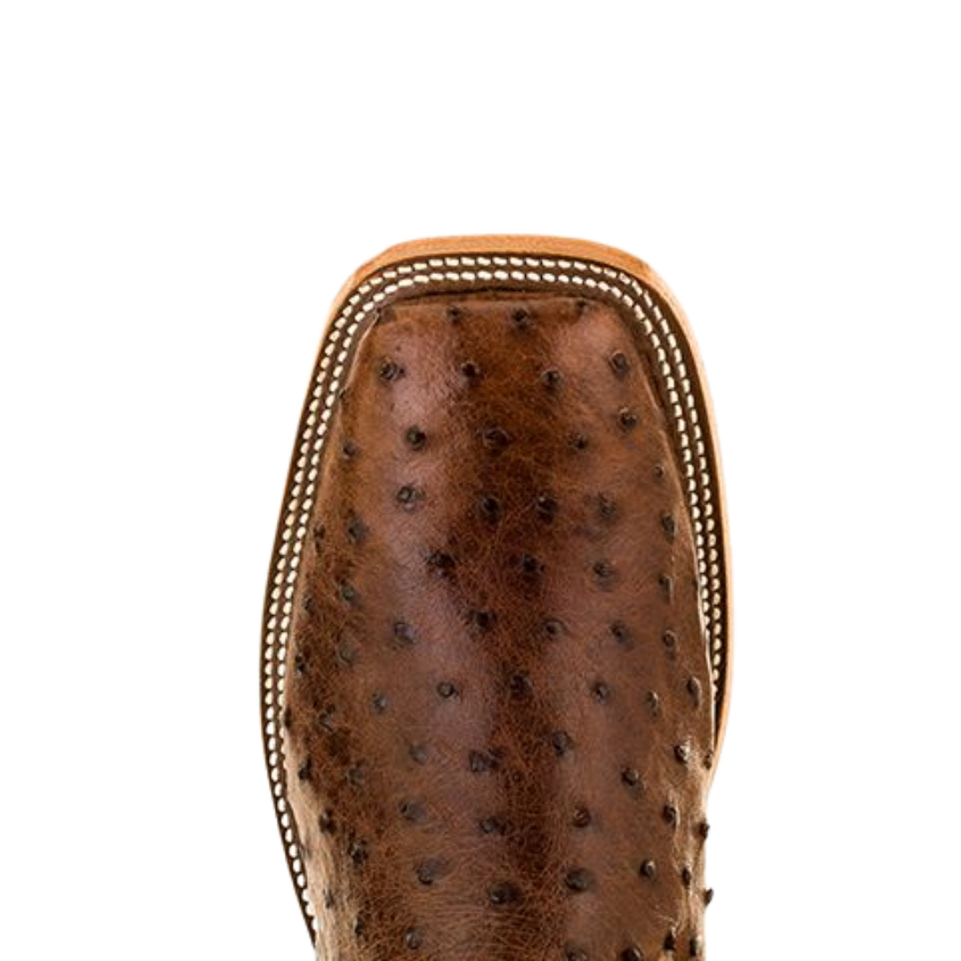 Cuadra Men's Kango Tobac Full Quill Ostrich Brown Boots