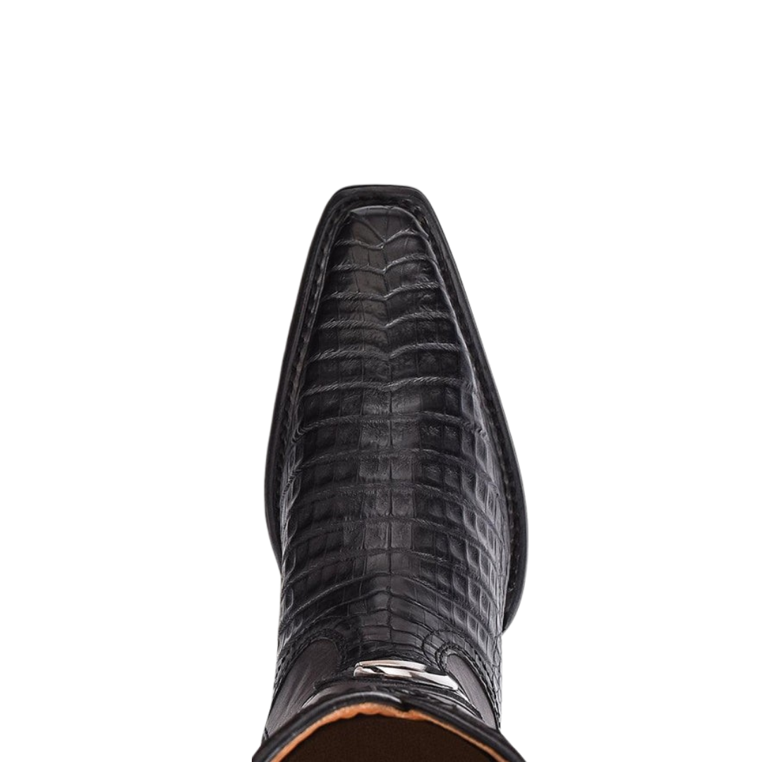 Cuadra Men's Exotic Caiman Fuscus Black Boots