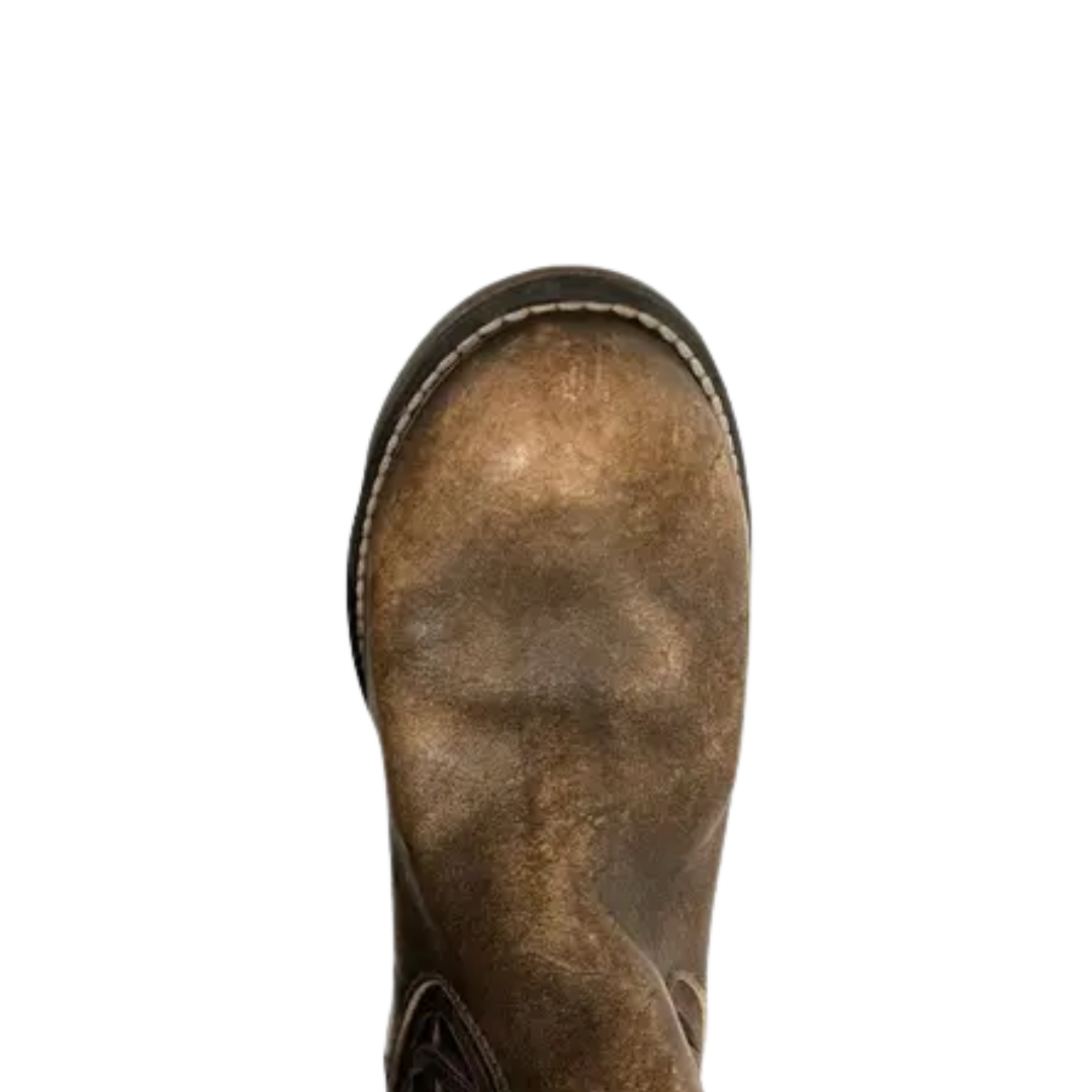 Circle G Unisex Laser Cut Brown Boots