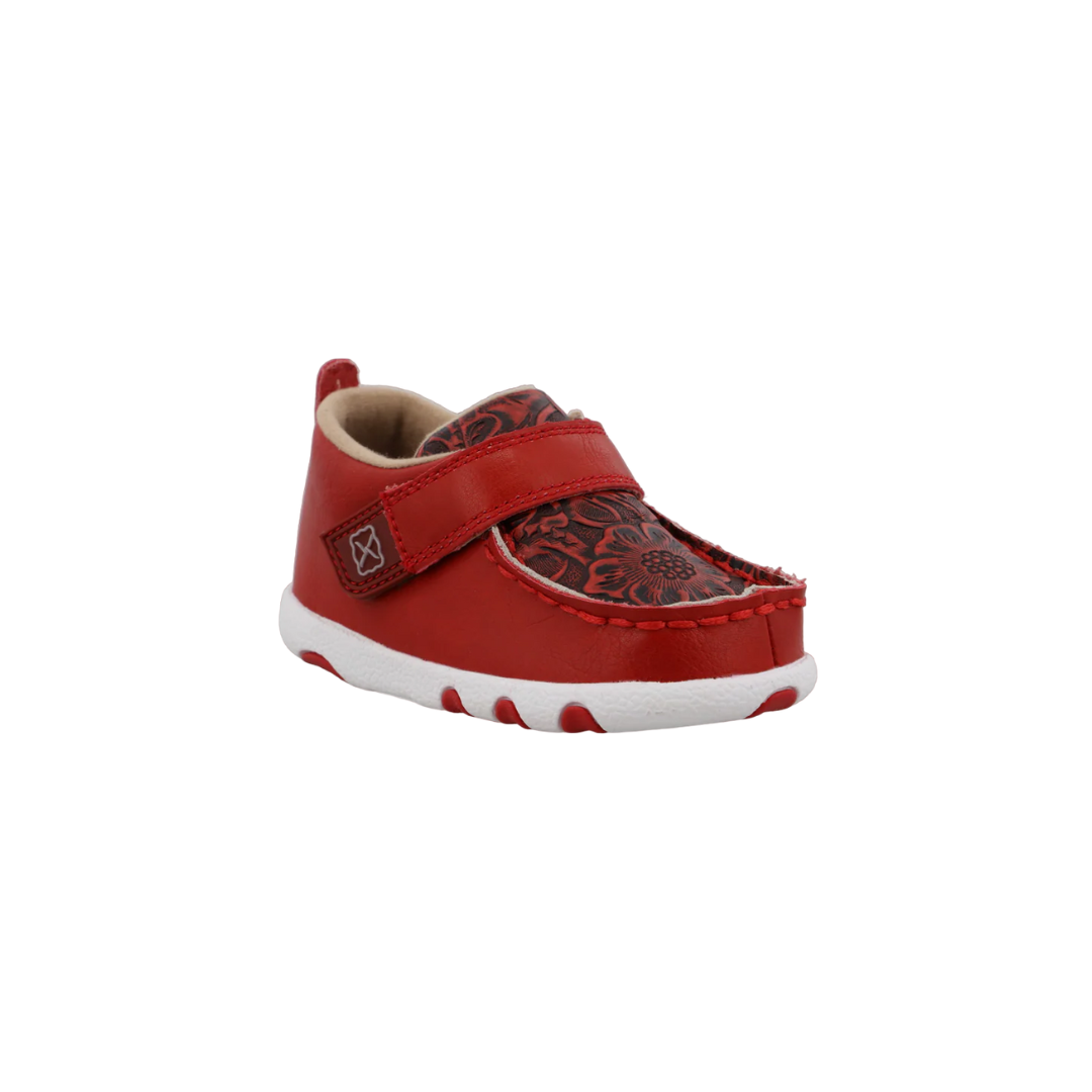 Twisted X Infants Boy's Driving Moc Cherry Red Shoes
