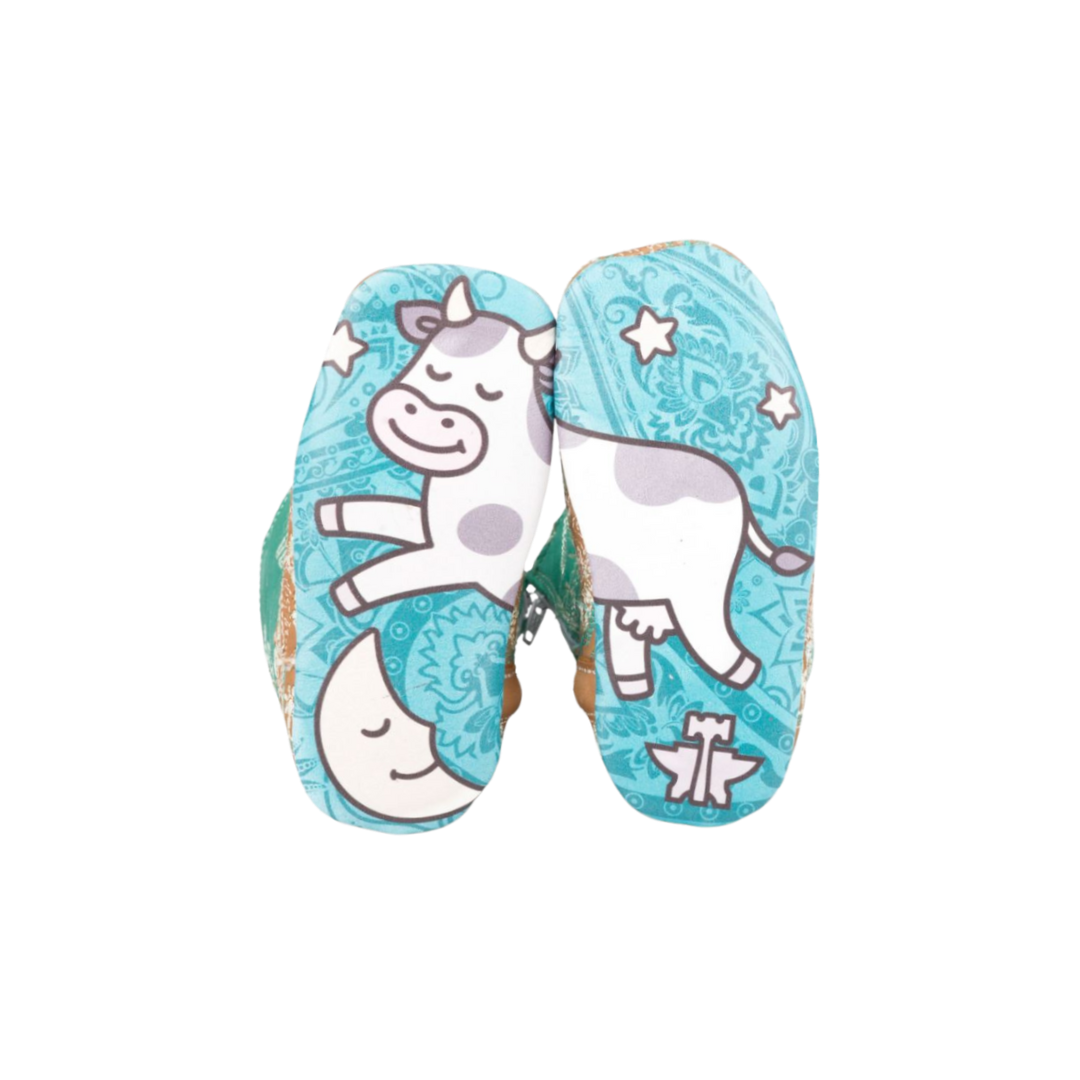 Roper Footwear Infant Girl's Lil Paisley Cow Over Brown Boots