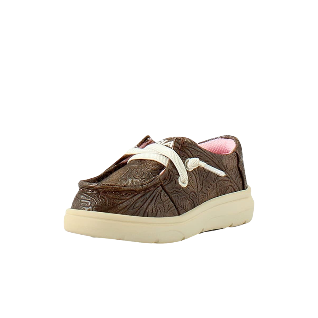 Ariat Youth Girl's Hilo Floral Dark Brown Shoes
