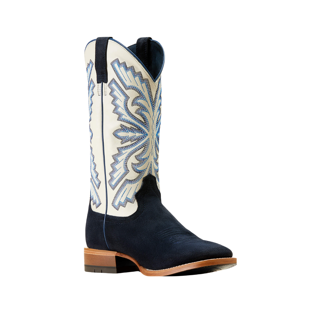 Ariat Men's Sting Tekstep Wide White And Blue Boots