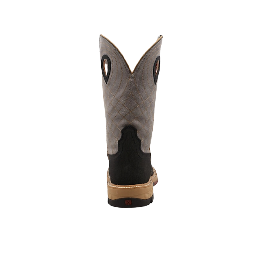 Twisted X Men's Black Elephant Print & Grey Boots