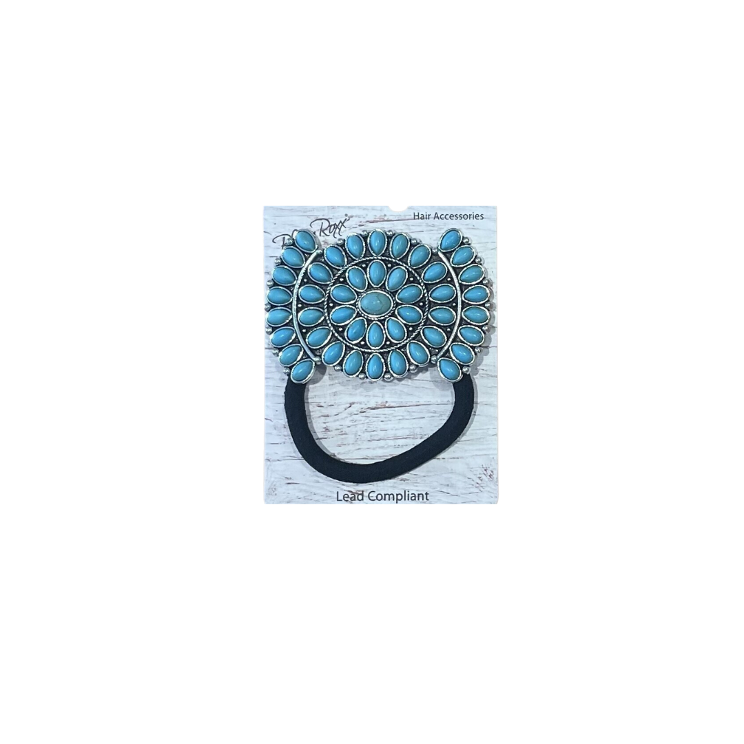 Blazin Roxx Women's Hair Sunburst Turquoise Tie
