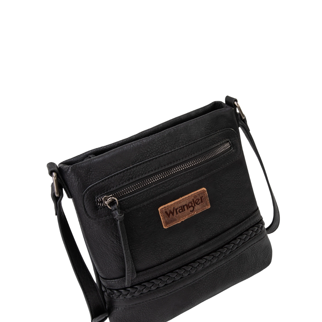 Wrangler women's Braided Concealed Carry Black Crossbody