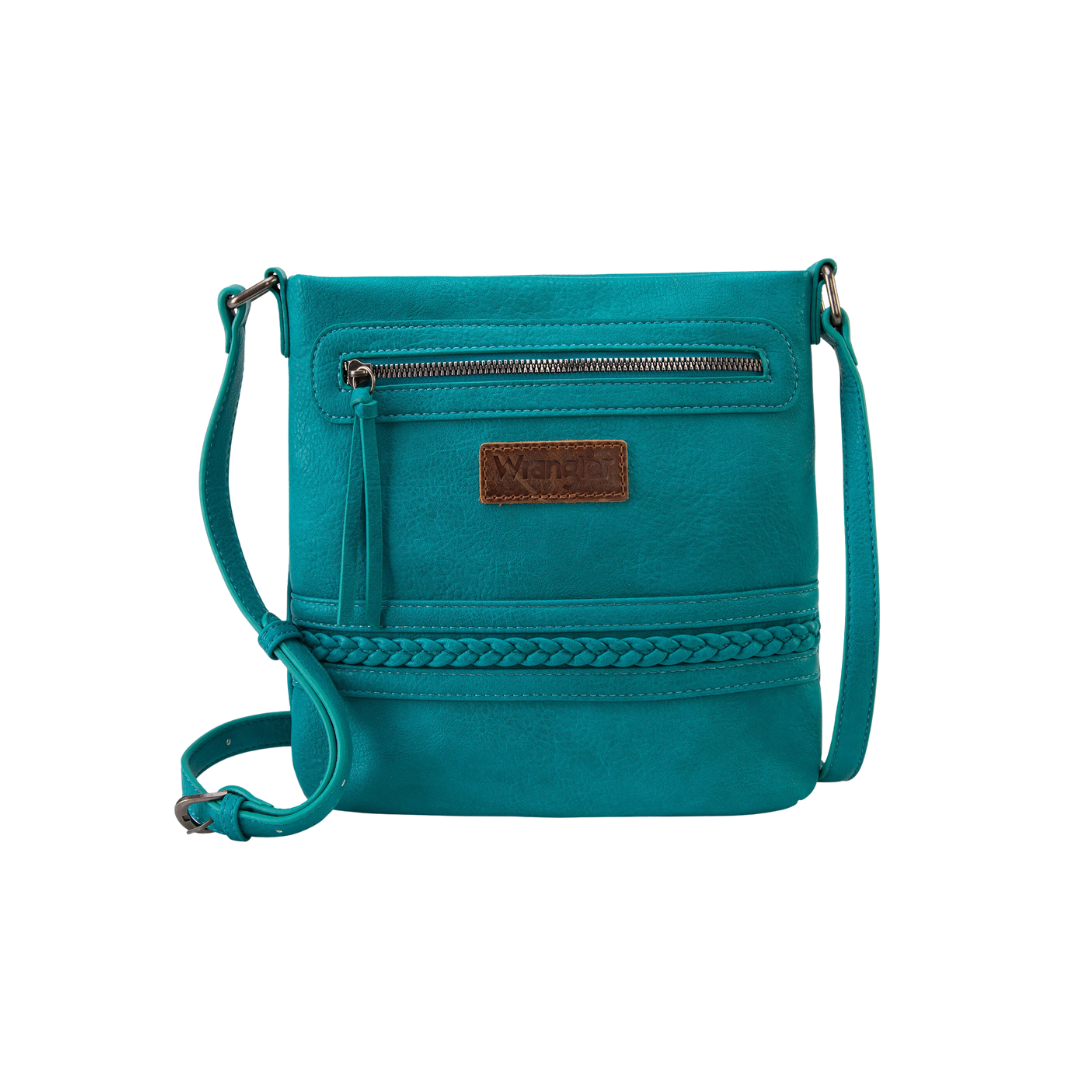 Wrangler Women's Braided Concealed Carry Turquoise Crossbody