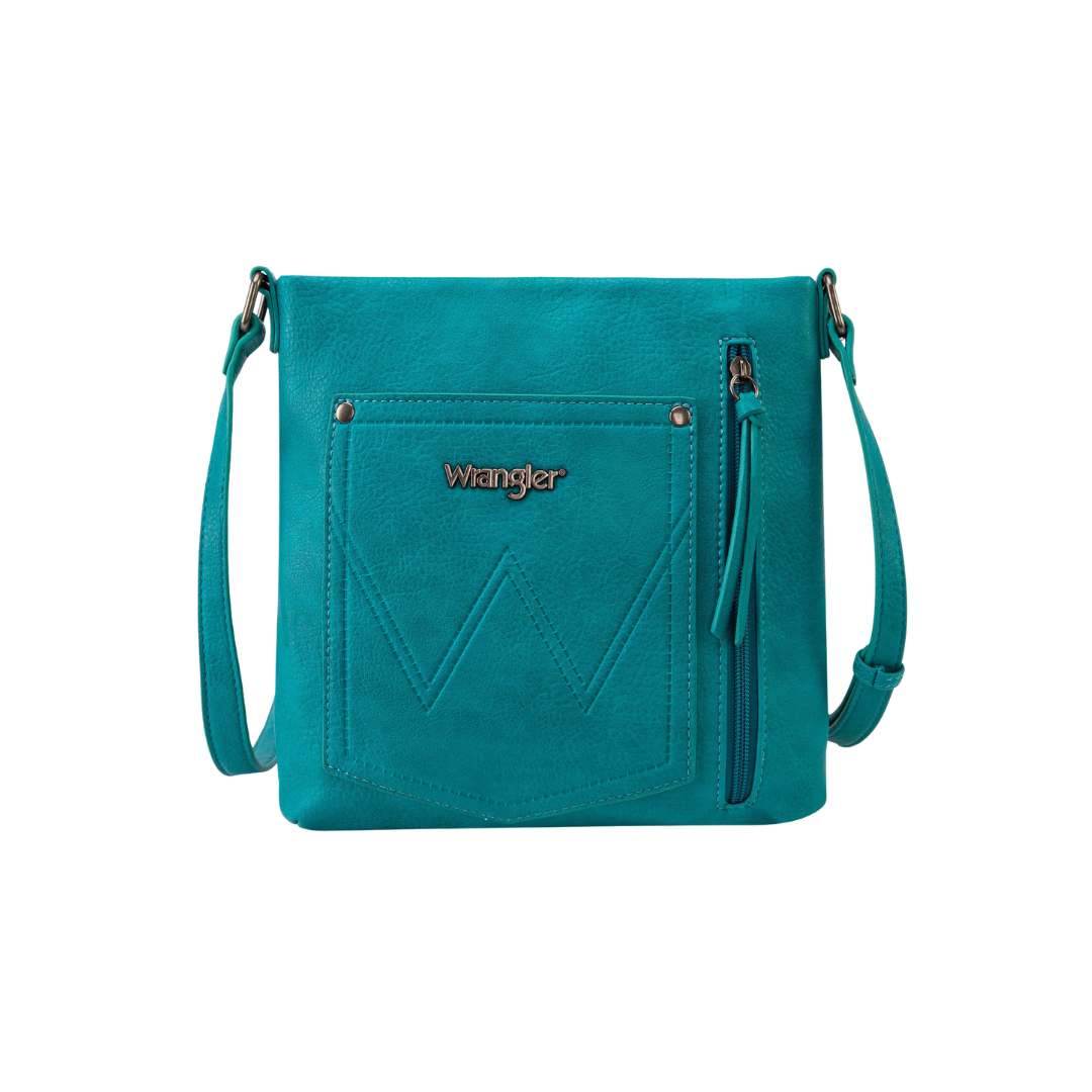Wrangler Women's Braided Concealed Carry Turquoise Crossbody