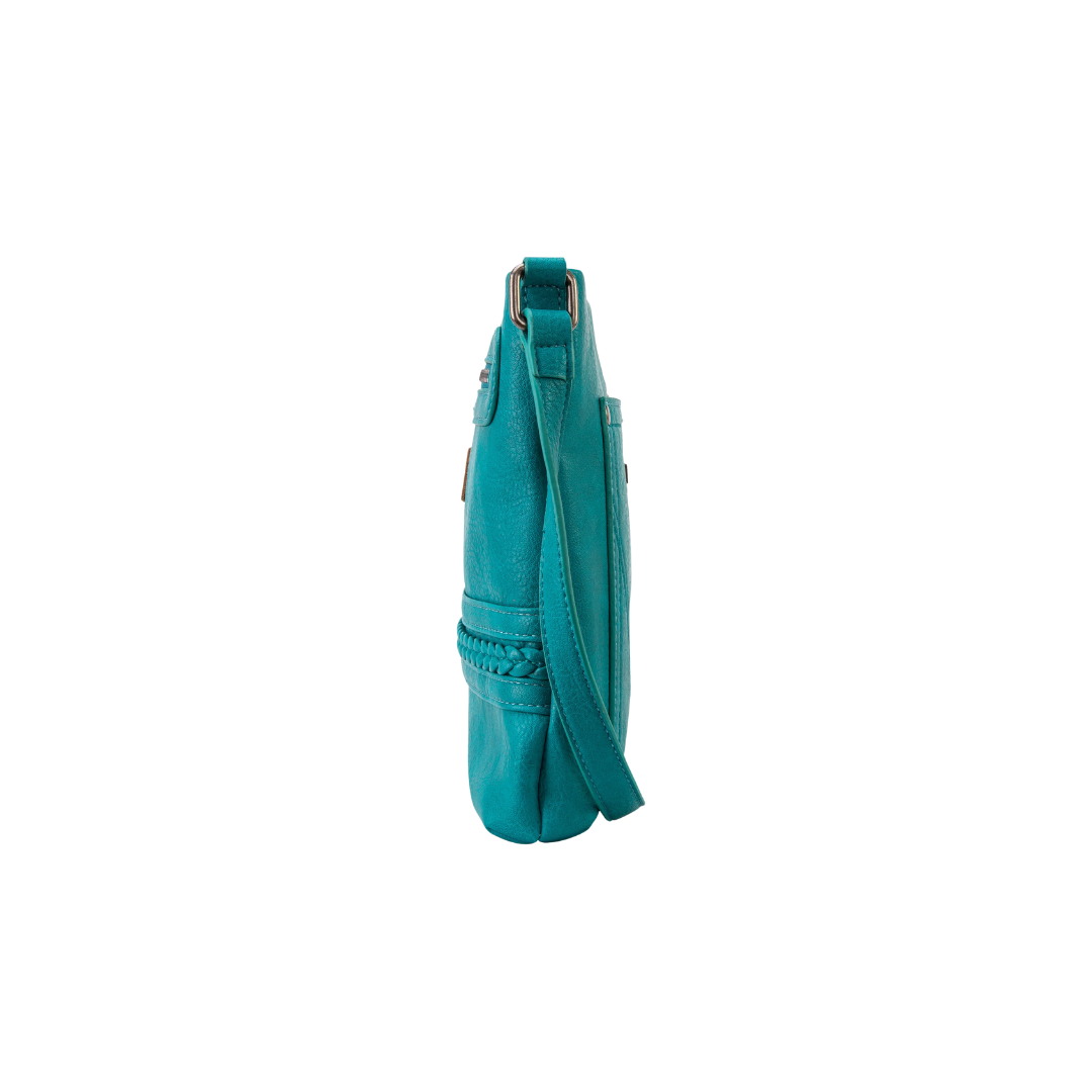 Wrangler Women's Braided Concealed Carry Turquoise Crossbody