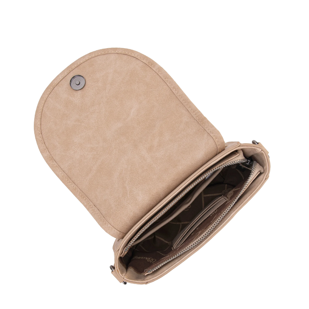 Wrangler Women's Sherpa Saddle Bag Khaki Crossbody