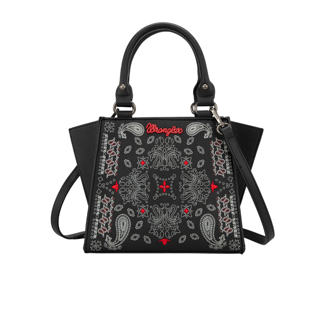 Wrangler Women's Paisley Mini Satchel Black Crossbody