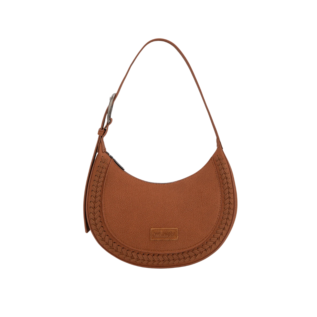 Wrangler Women's Whipstitch Brown Crossbody Handbag