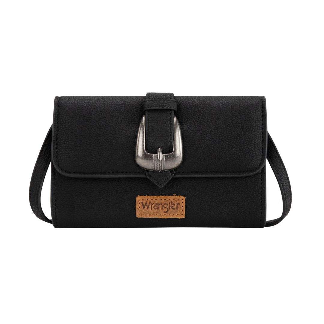 Wrangler Women's Buckle Black Crossbody Bag