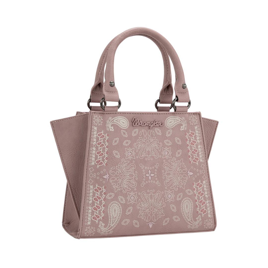 wrangler Women's Paisley Pink Mini Satchel Crossbody