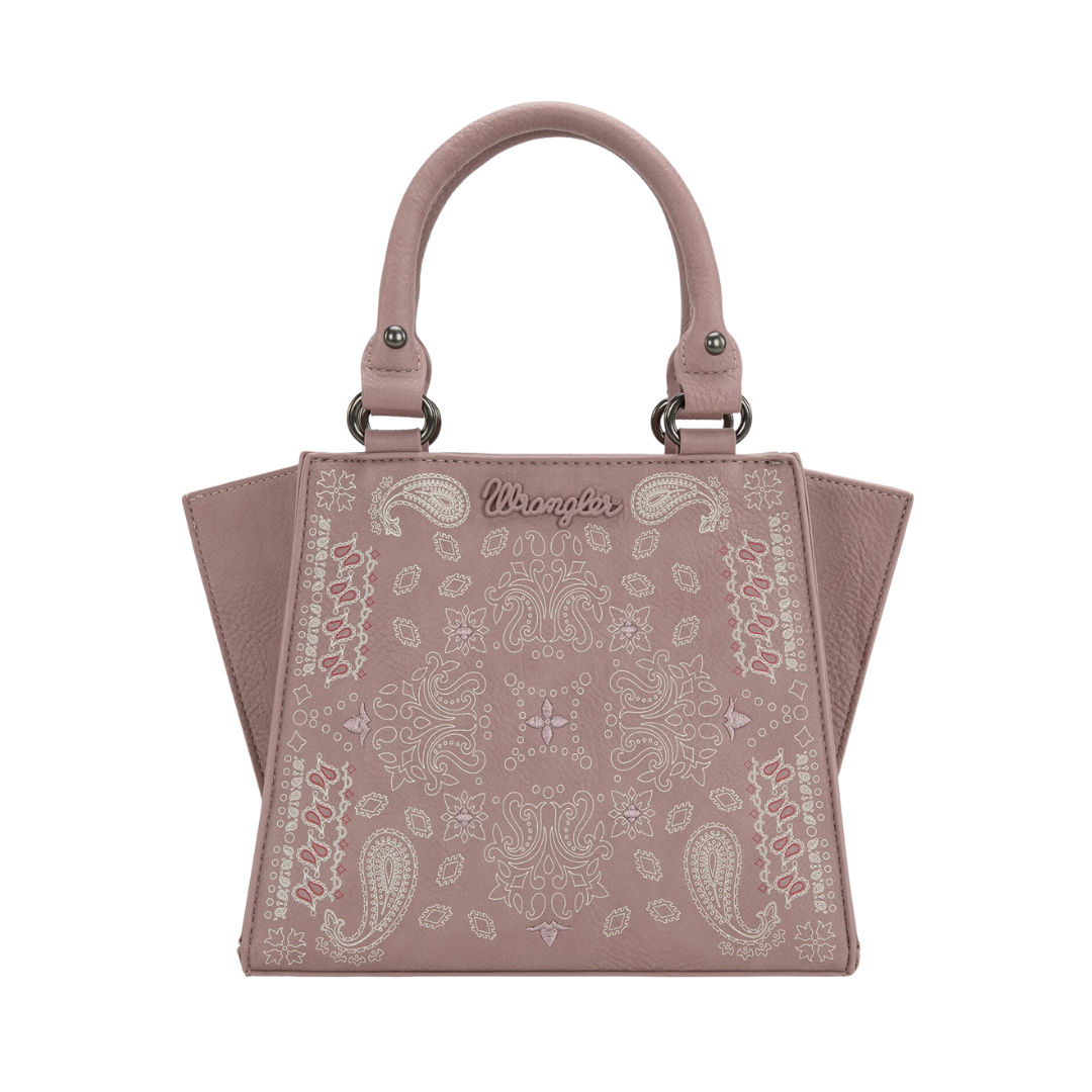 wrangler Women's Paisley Pink Mini Satchel Crossbody