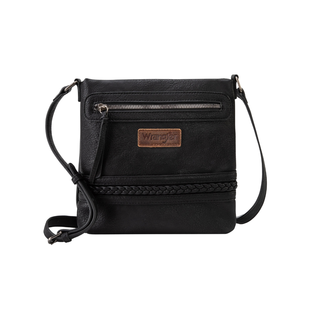 Wrangler Women's Braided Concealed Carry Black Crossbody