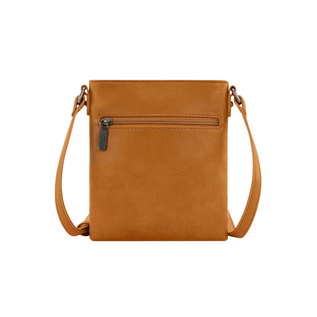 Wrangler Women's Fringe Denim Light Brown Crossbody