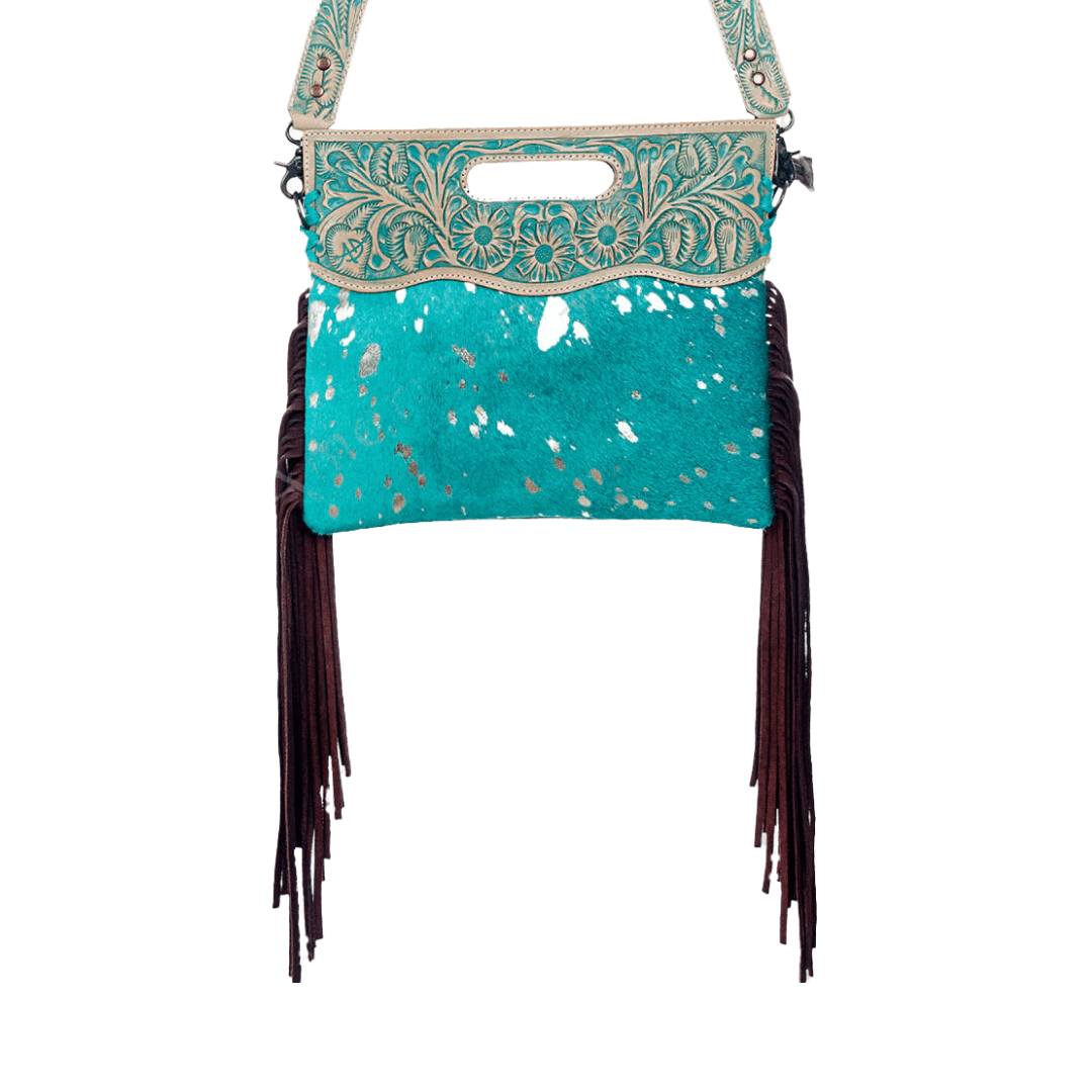 American Darling Women's Leather Turquoise Crossbody