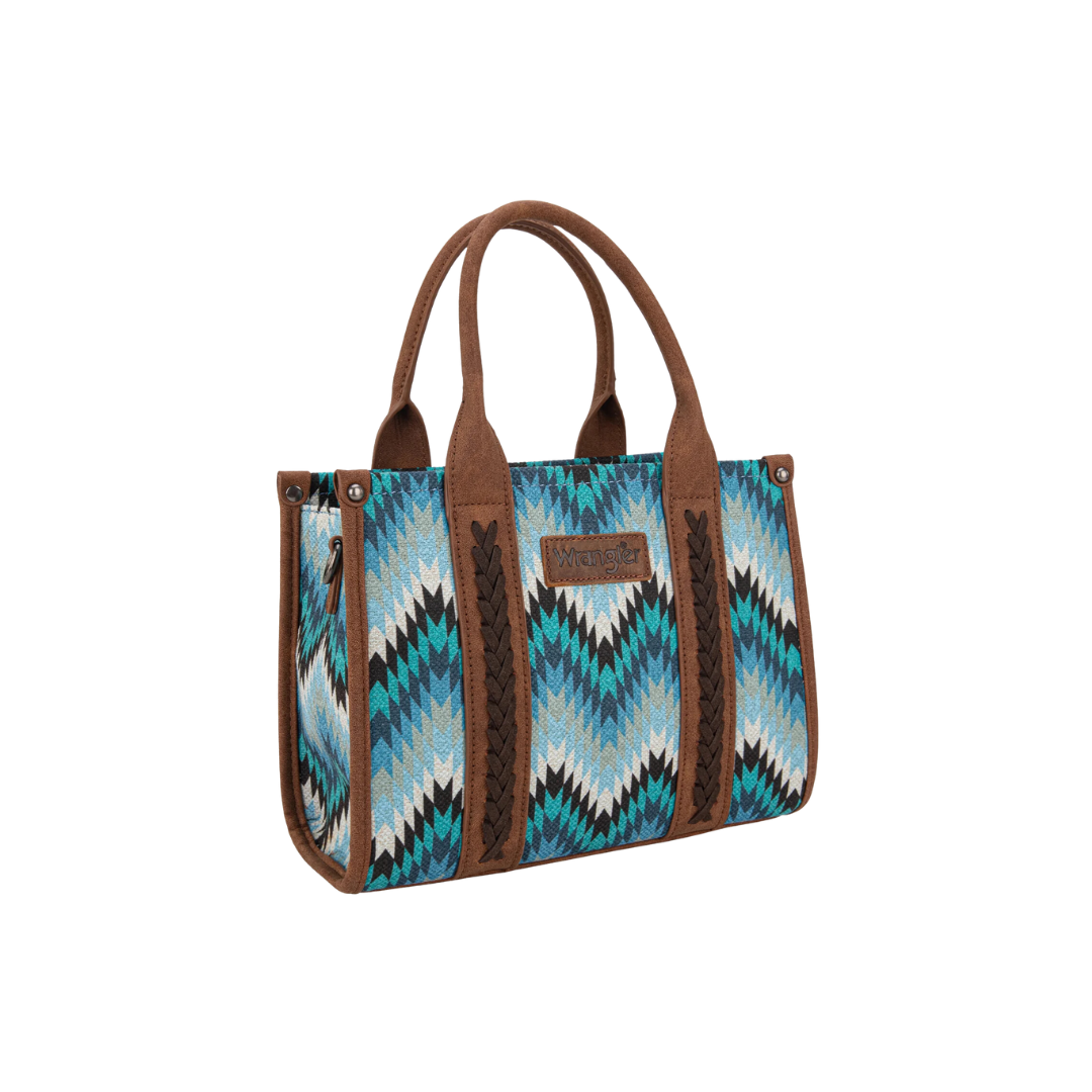 wrangler Women's Dual Sided Print Jean Tote Crossbody
