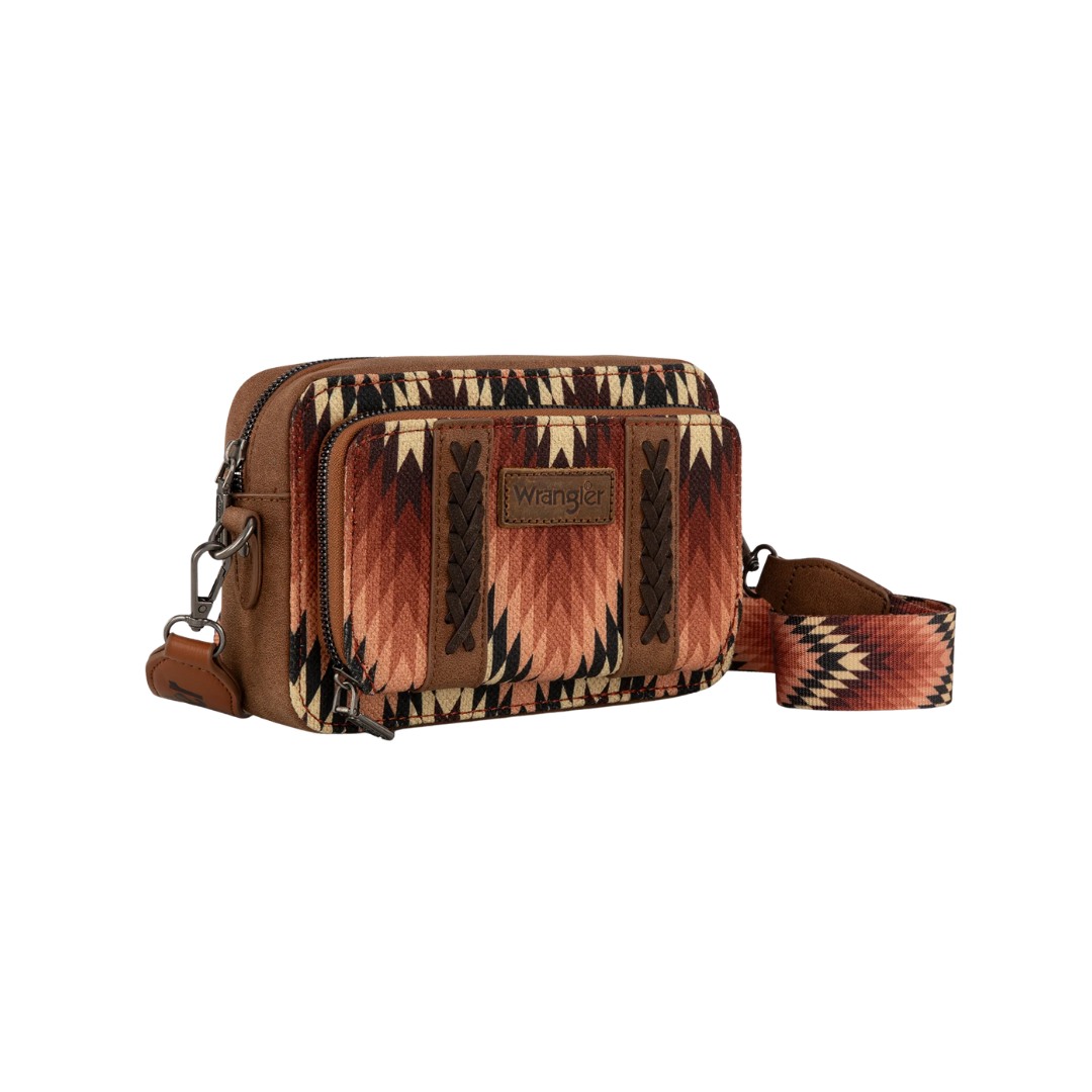 Montana West Women's Southwestern Pattern Dual Sided Print Crossbody Purse
