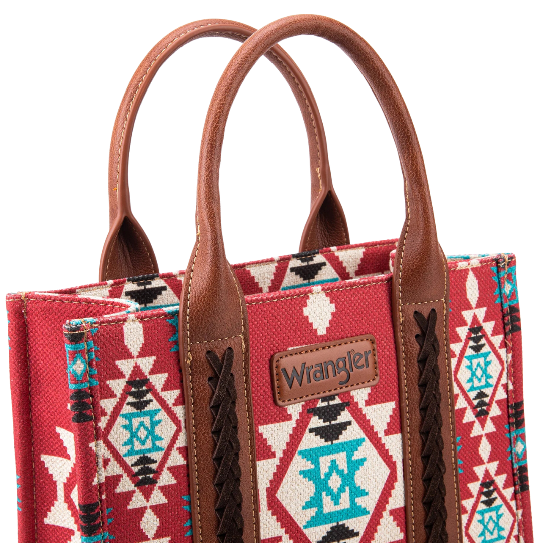 Wrangler Women's Canvas Tote Burgundy Crossbody