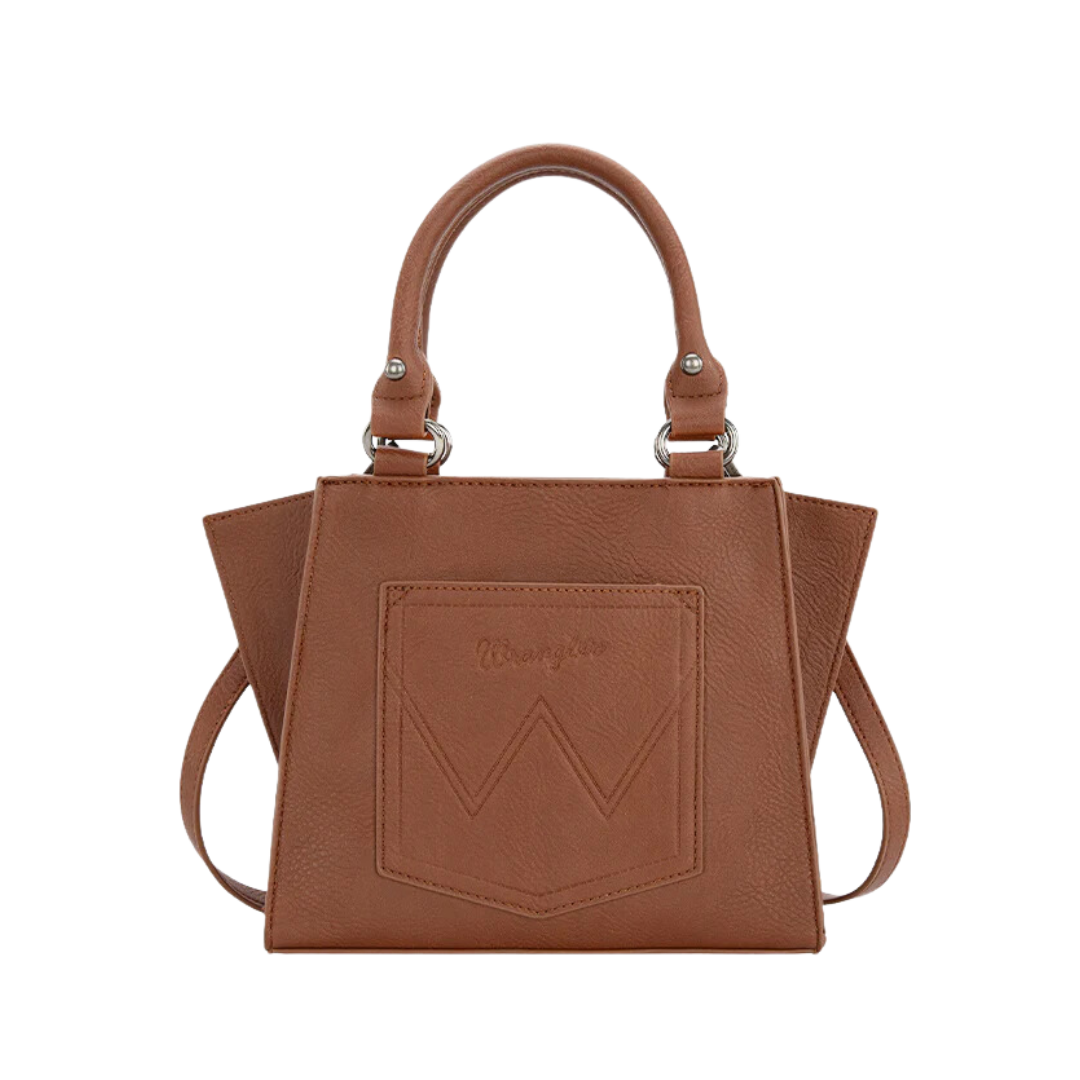 Wrangler Women's Paisley Satchel Brown Bag