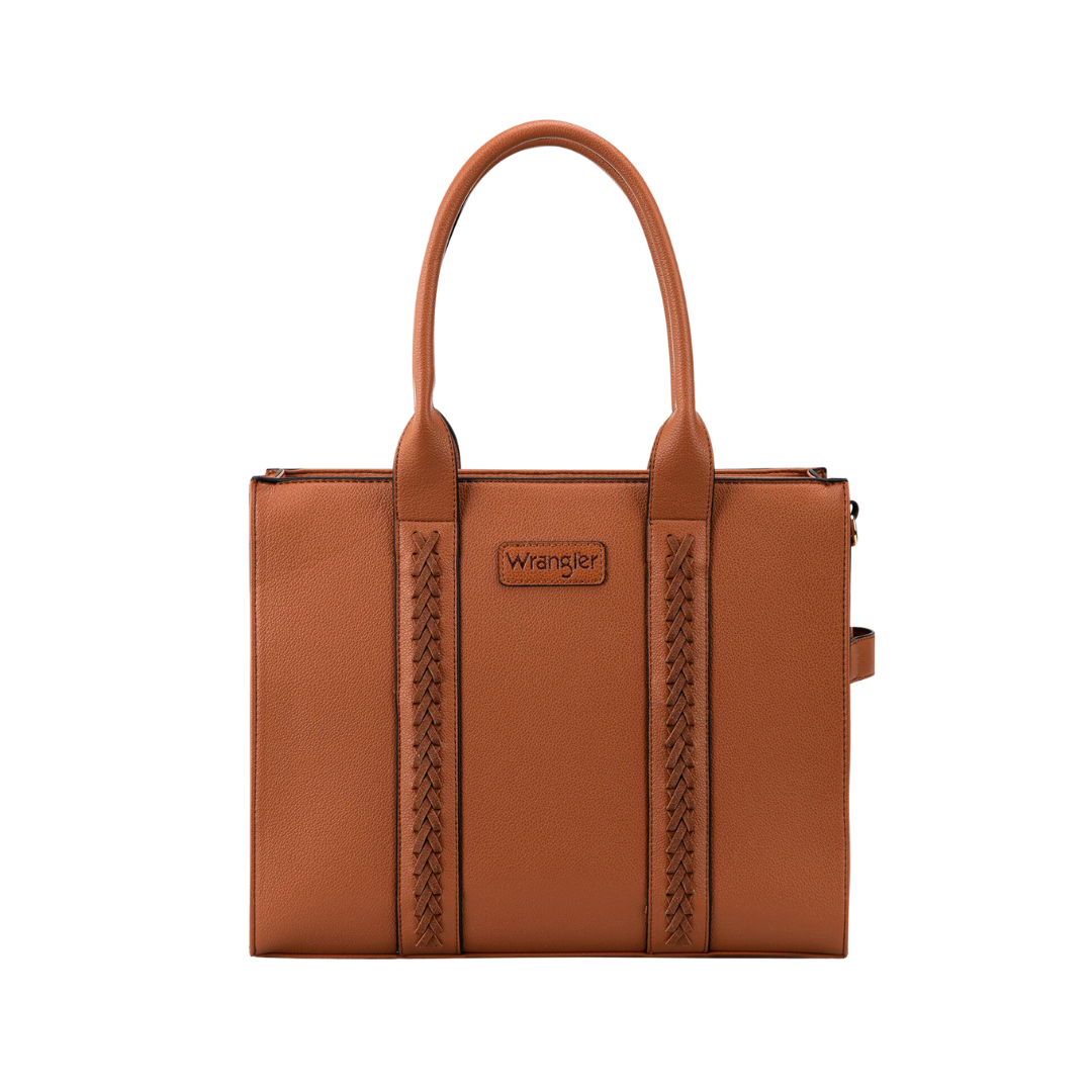 Wrangler Women's Carry All Brown Tote Crossbody