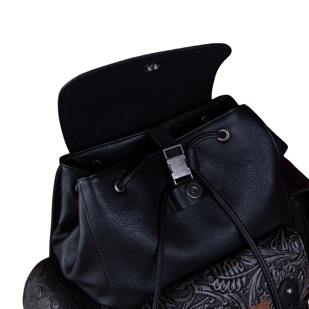 Wrangler Women's Vintage Tooled Black Backpack