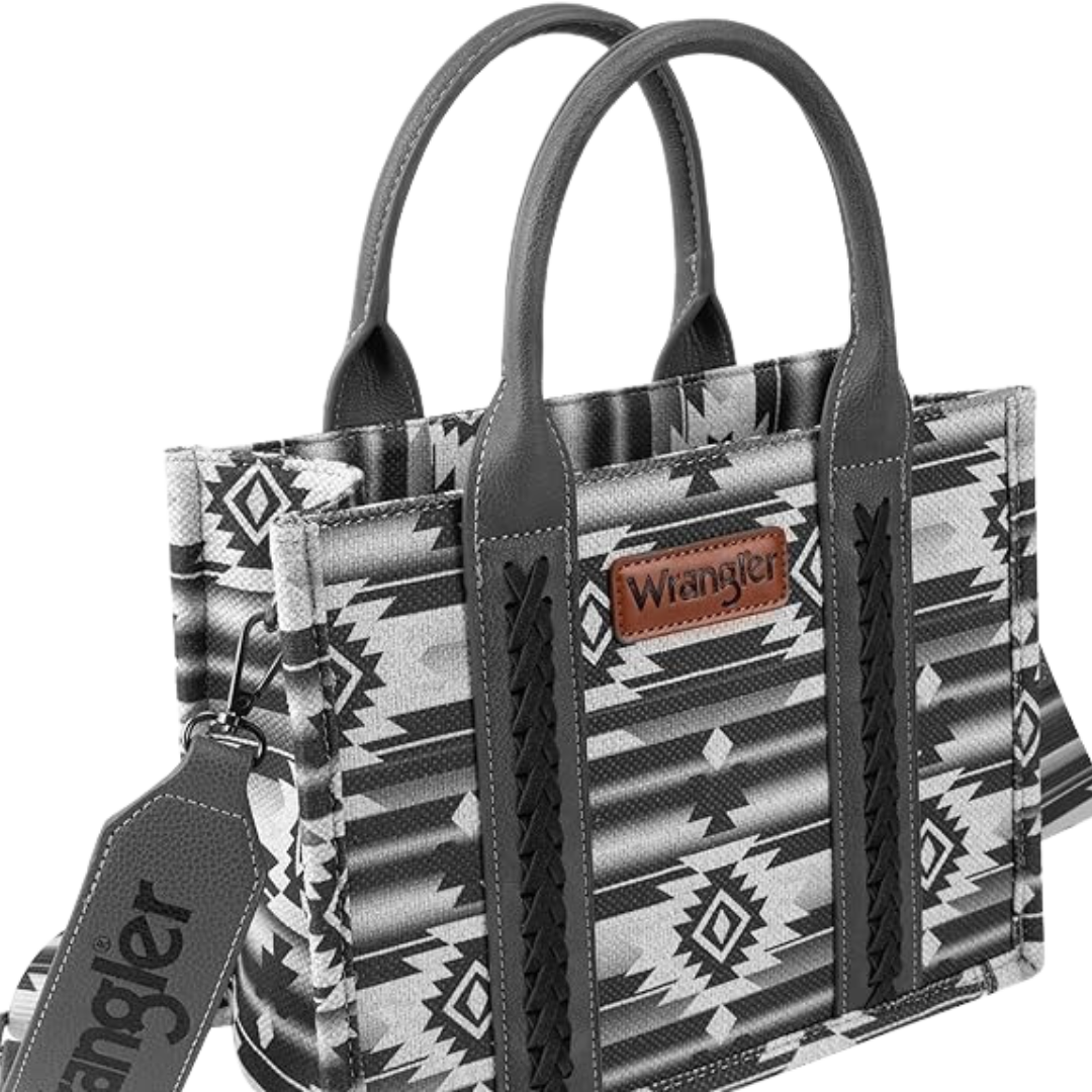 Wrangler Women's Southwestern Black Tote Crossbody