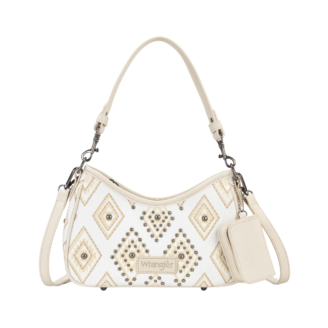 Wrangler Women's Aztec Studded Beige Shoulder Bag