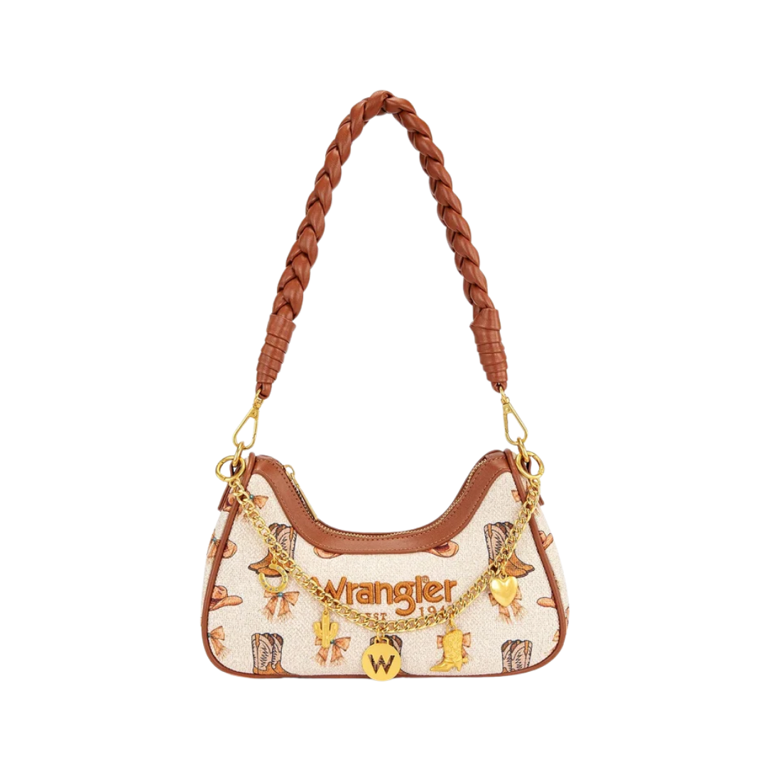 Wrangler Women's Tan Western Cowgirl Shoulder Bag