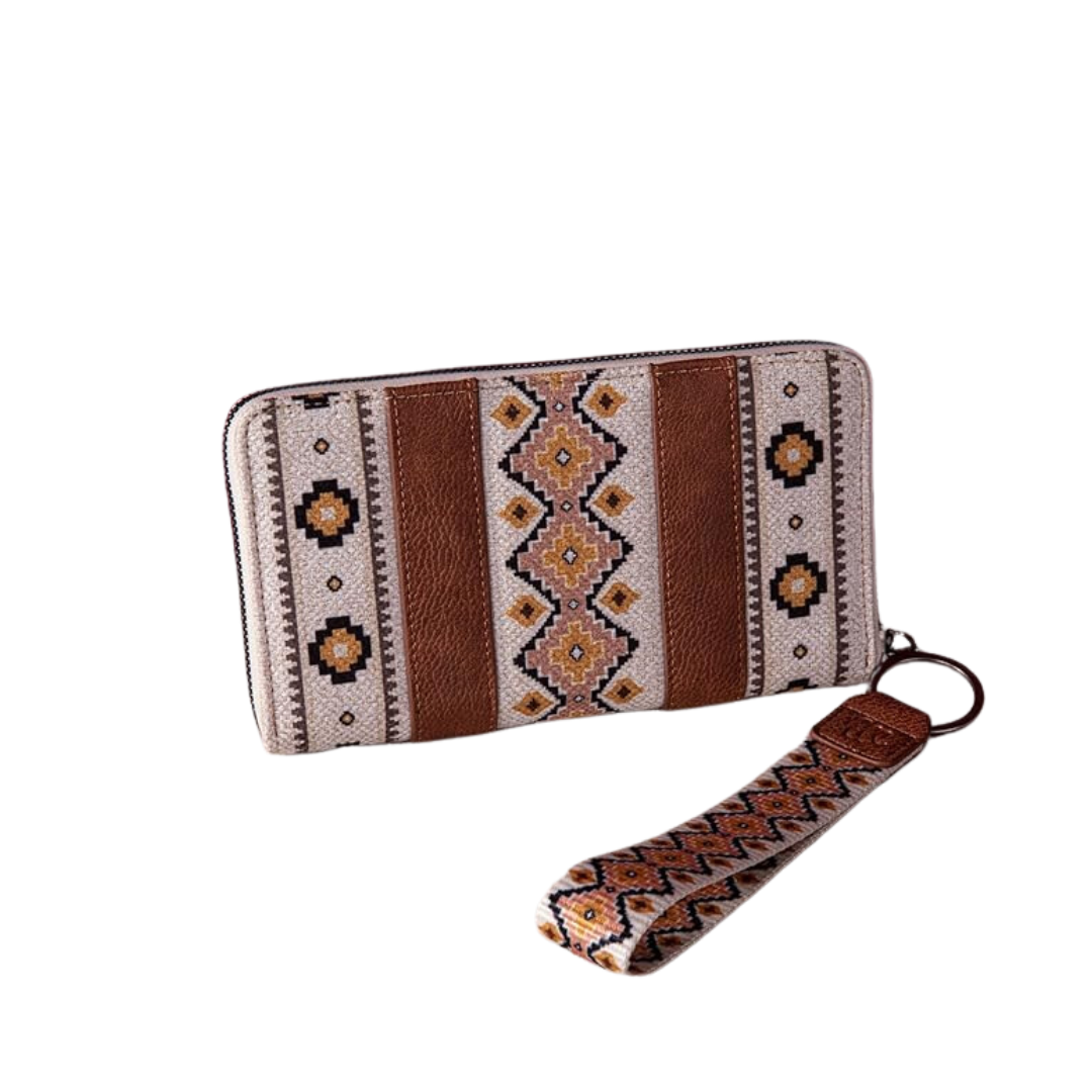 Wrangler Women's Southwestern Art Print Coffee Wallet