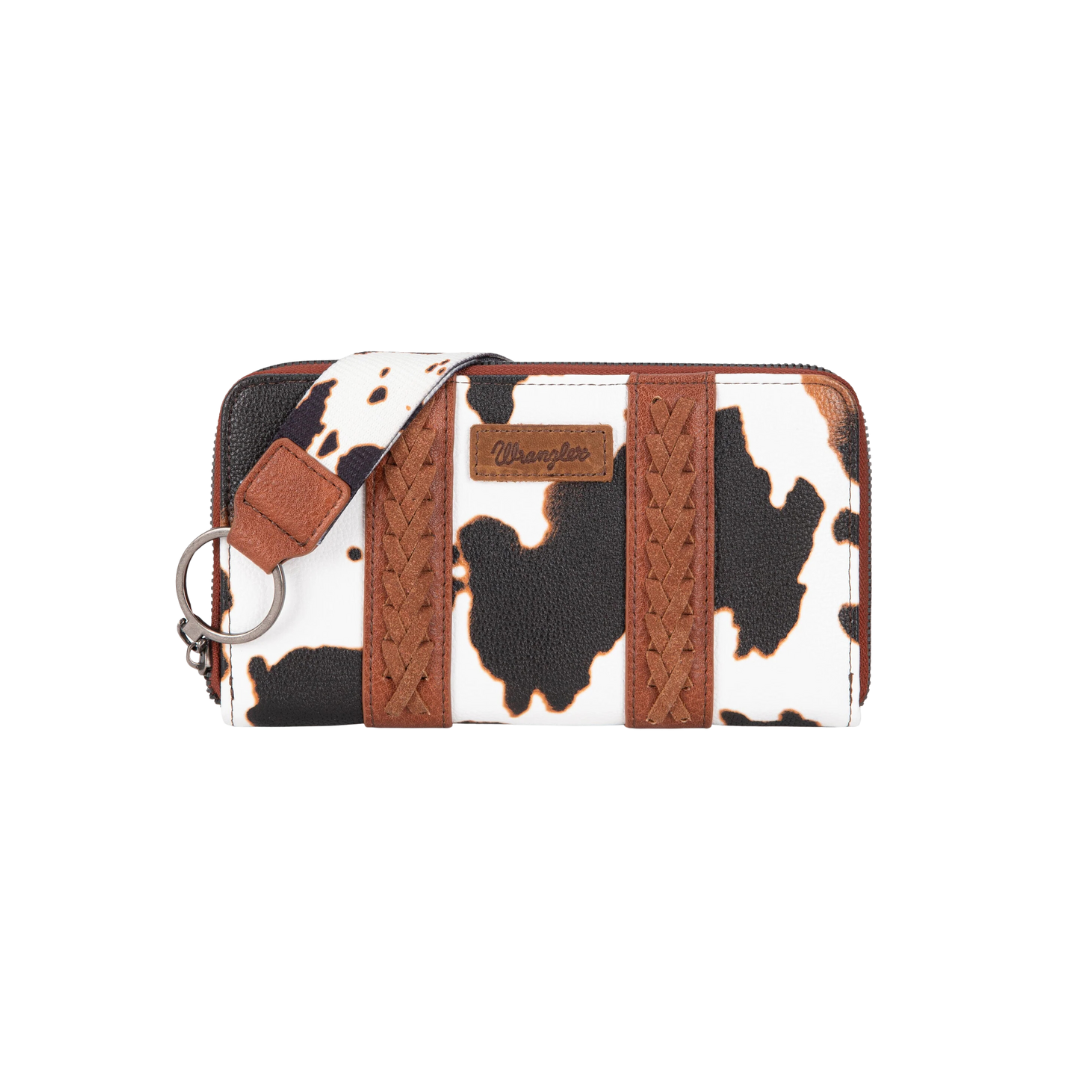 Wrangler Women's Cow Print Brown Wallet