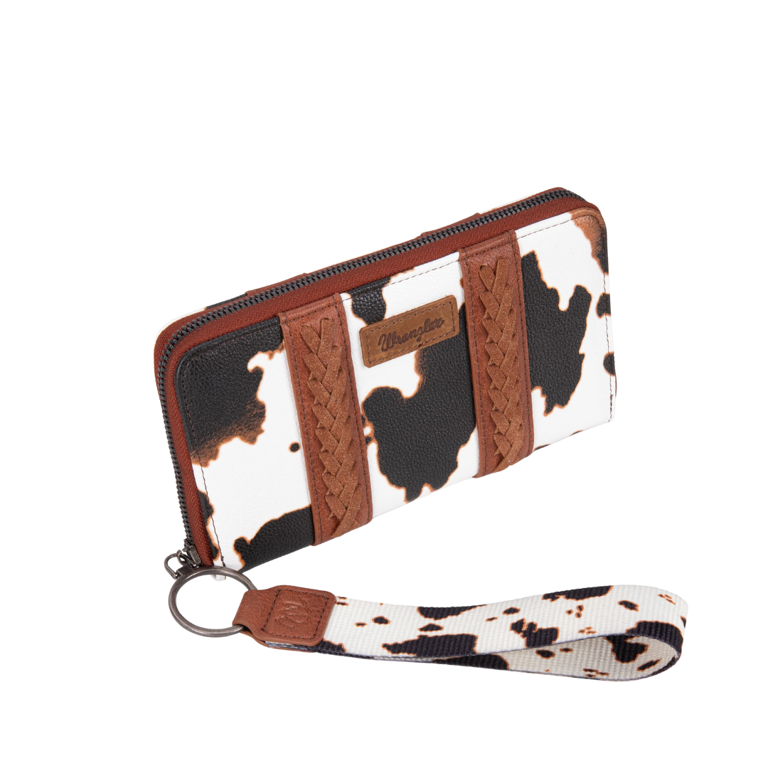 Wrangler Women's Cow Print Brown Wallet