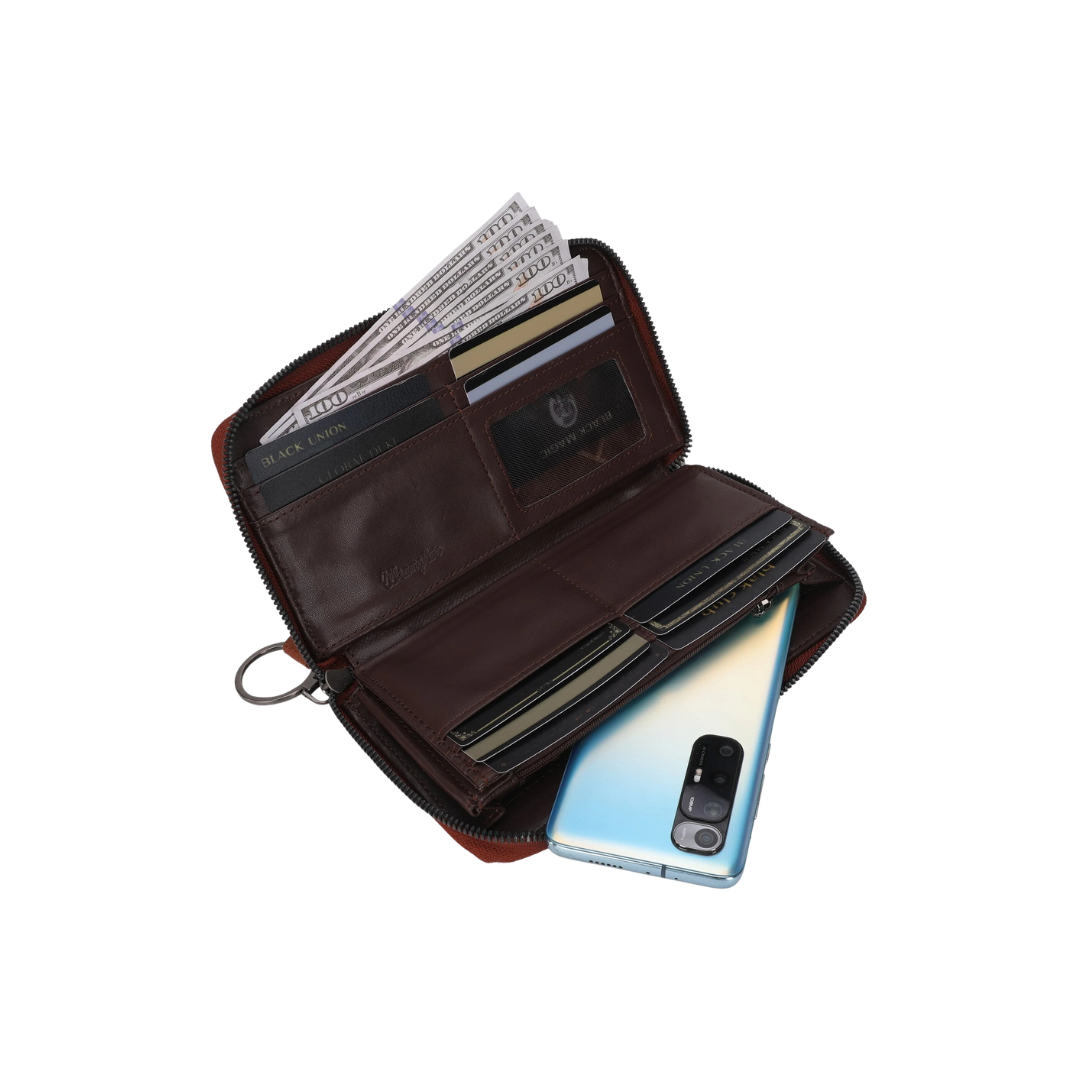 Wrangler Women's Cow Print Brown Wallet